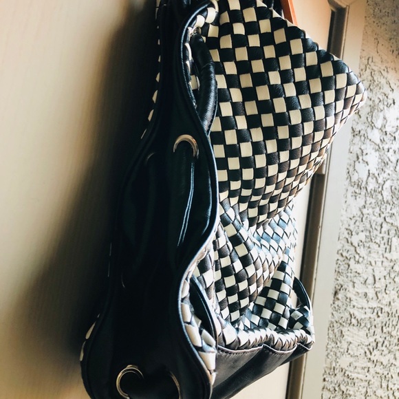Checkered handbag black and white - Picture 4 of 5